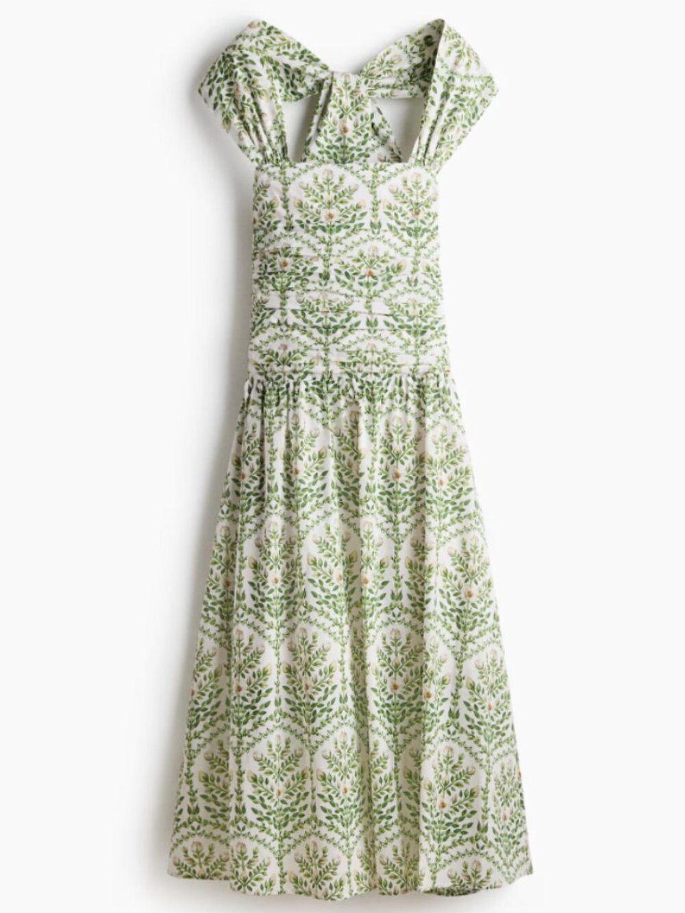 100% Cotton Floral Poplin Halter Dress